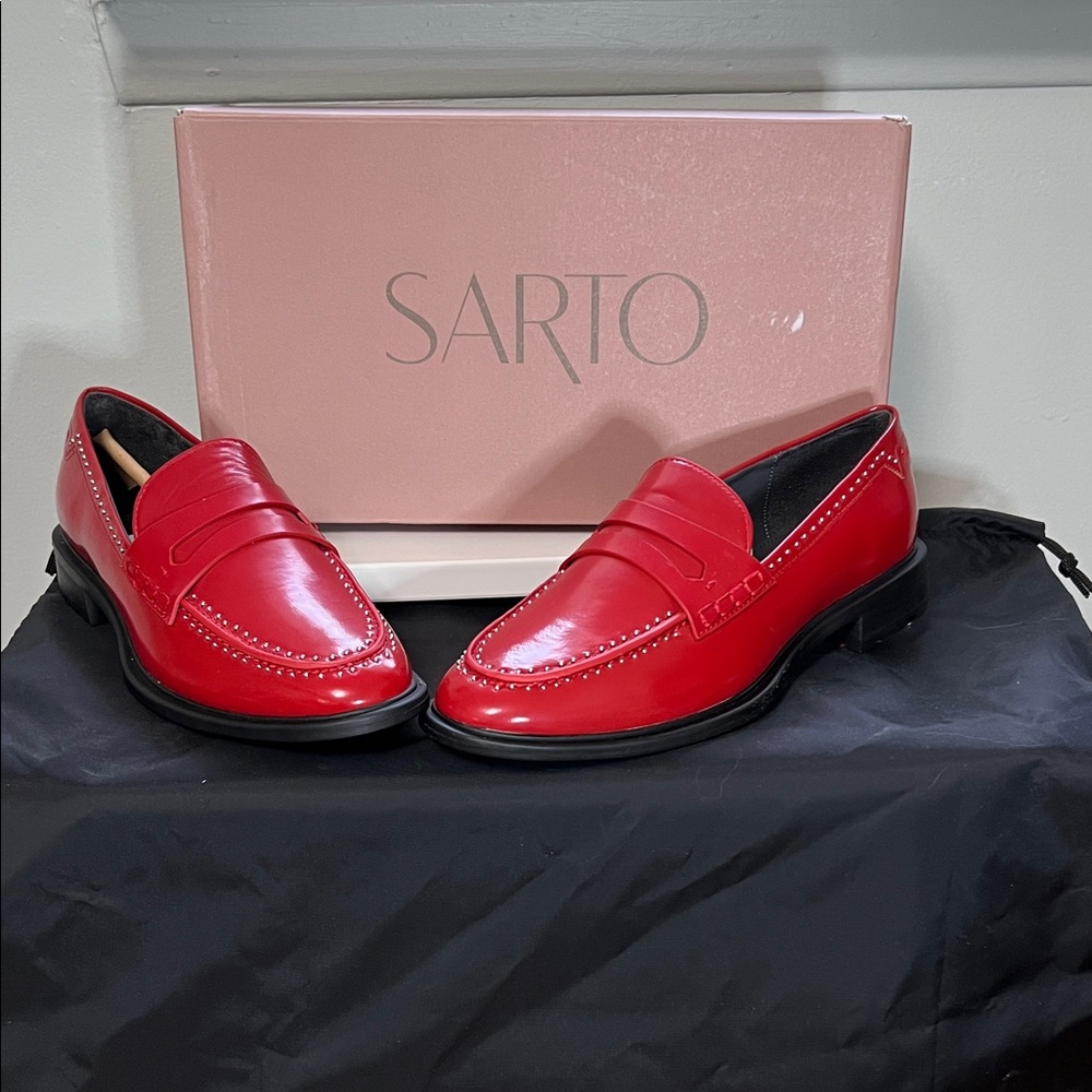 Franco Sarto Red Loafers